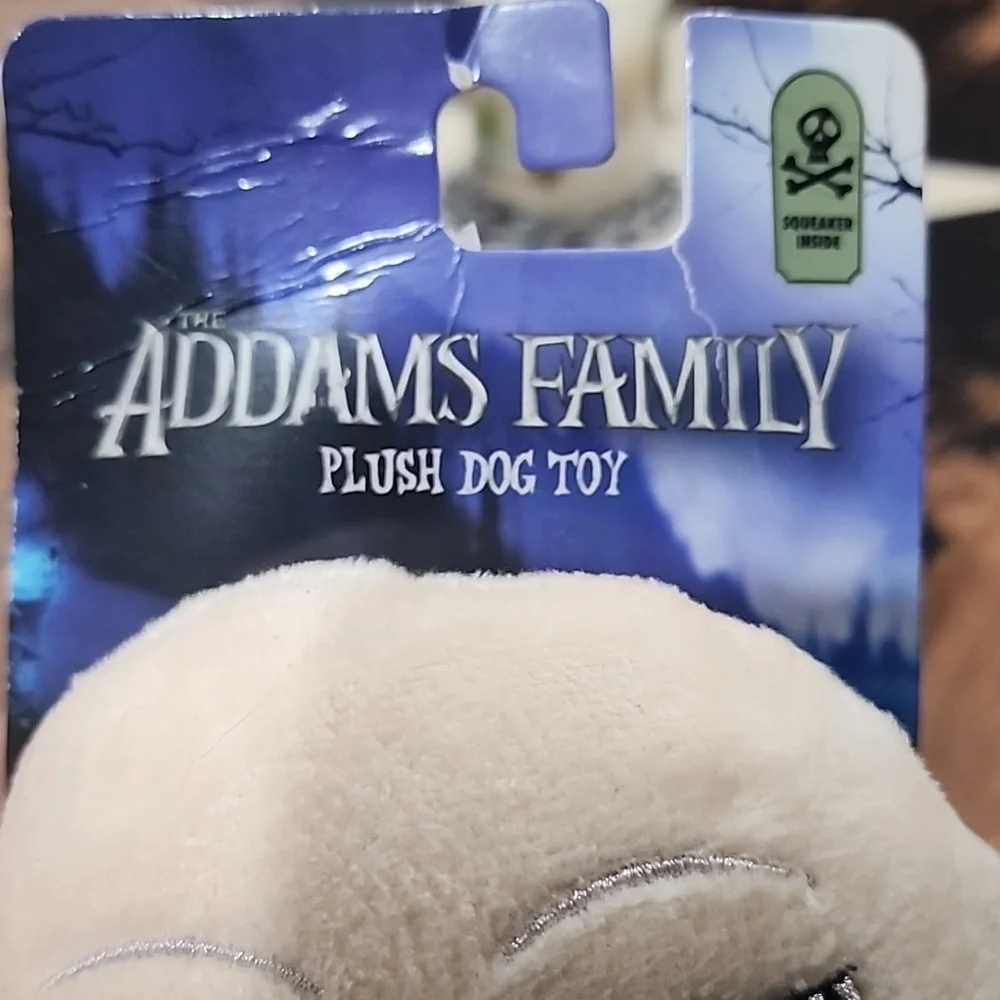 The Addams Family Uncle Fester 8'' Dog Toy Halloween Plush Squeaker NEW SPOOKY